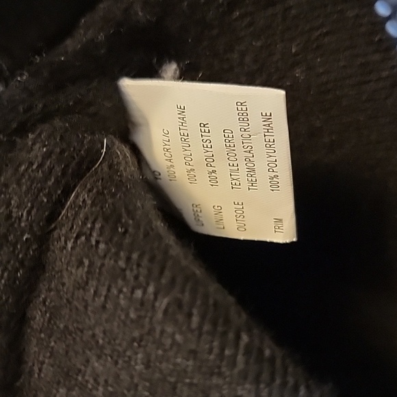 EUC Muk Luks Womens Ankle Boots Size 10 Black Gray Knit Detail - Picture 7 of 10